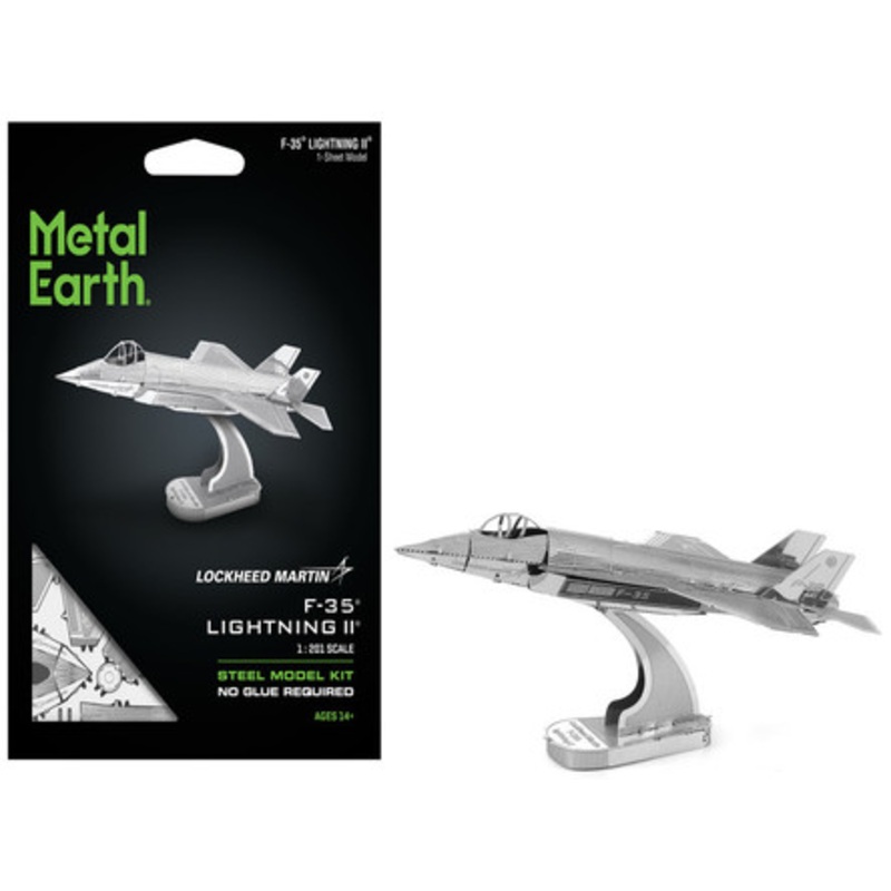 Model Kit Lockheed Martin F-35 Lightning II Aircraft (Moderate Difficulty) Steel Model by Metal Earth