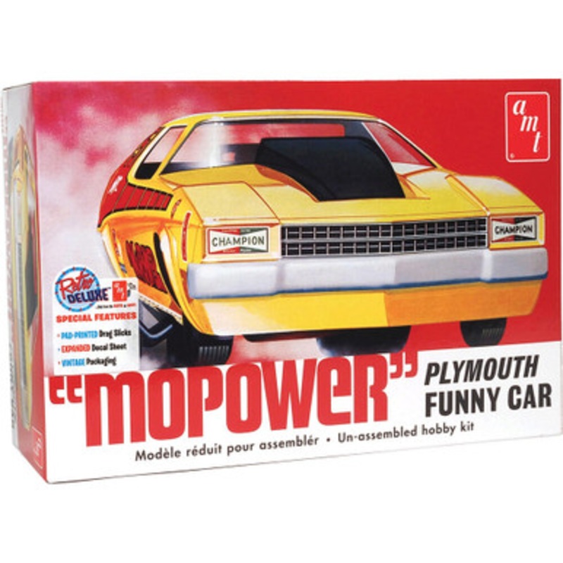 "Mopower" Plymouth Funny Car 1/25 Kit 1:25 Scale Plastic Model Kit by AMT