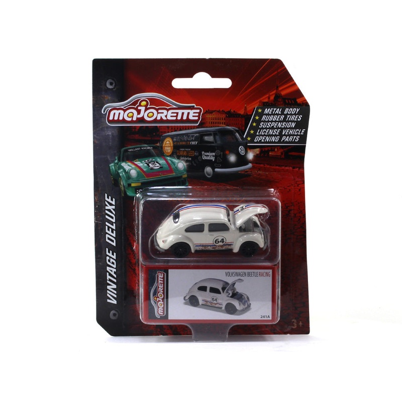 Volkswagen Beetle Racing 1:64 Majorette Vintage Deluxe diecast Scale Model car