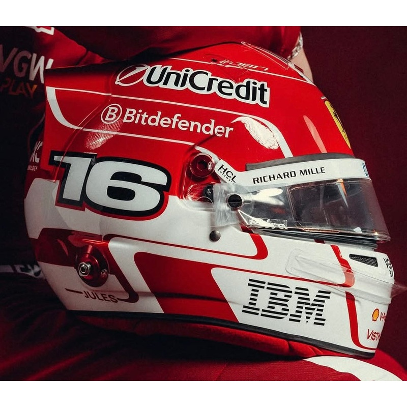 Charles Leclerc 2025  Helmet Ferrari - 1:2 - Bell