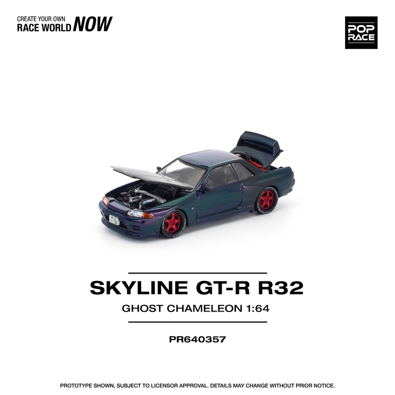 [Preorder] POPRACE 1:64 Nissan SKYLINE GT-R R32 GHOST CHAMELEON PR640357