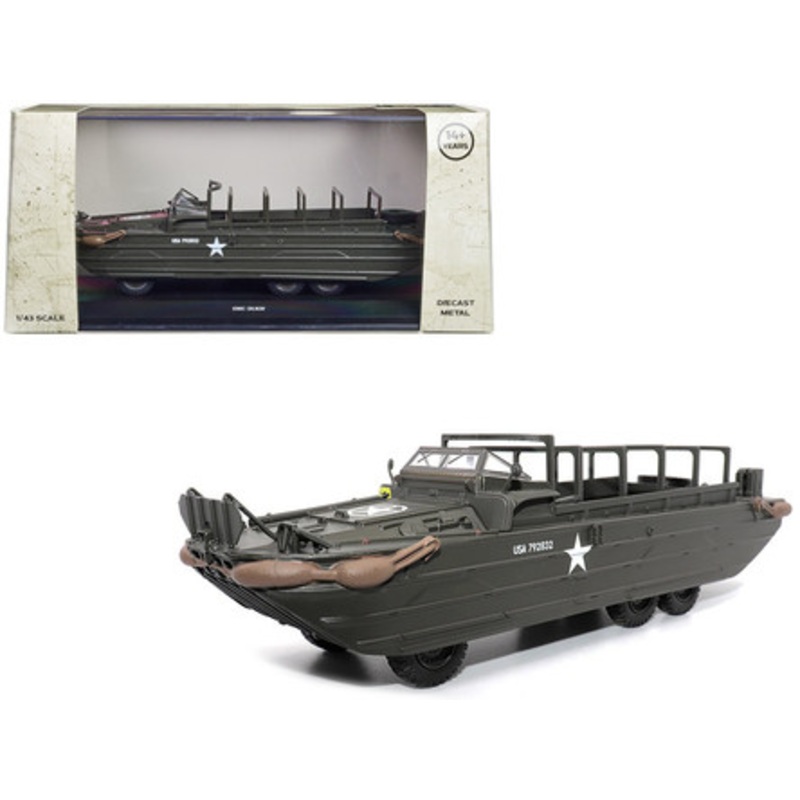 GMC DUKW Amphibious Vehicle Olive Drab "United States Army" 1/43 Diecast Model by Militaria Die Cast