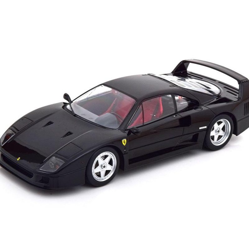 KK Scale 1987 Ferrari F40 Ferrari Black w/ Red Interior 1:18