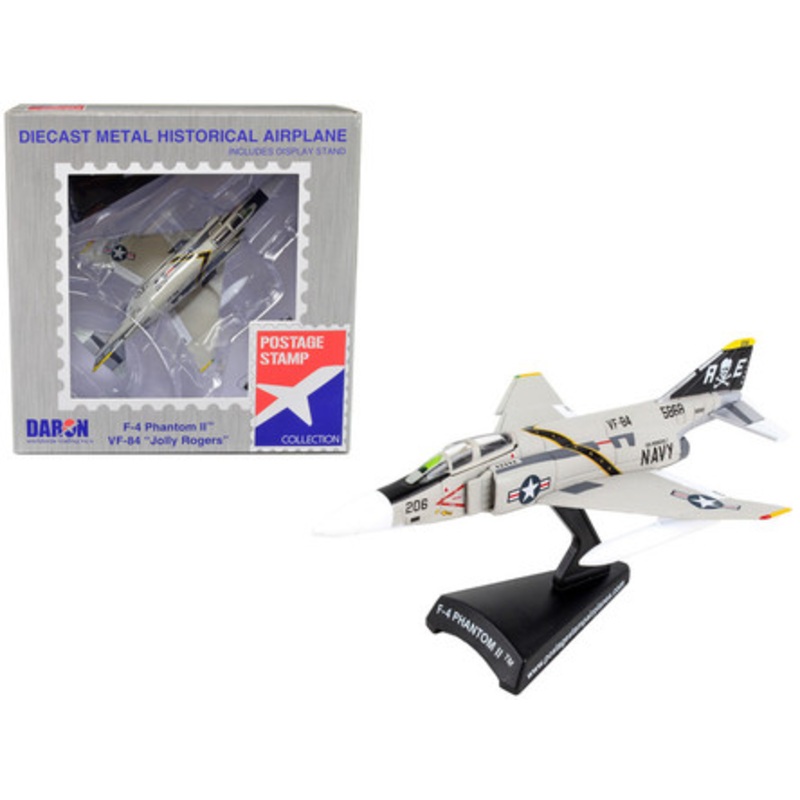 McDonnell Douglas F-4B Phantom II Fighter Aircraft "VFA-84 Jolly Rogers" United States Navy 1/155 Diecast Model Airplane by Postage Stamp