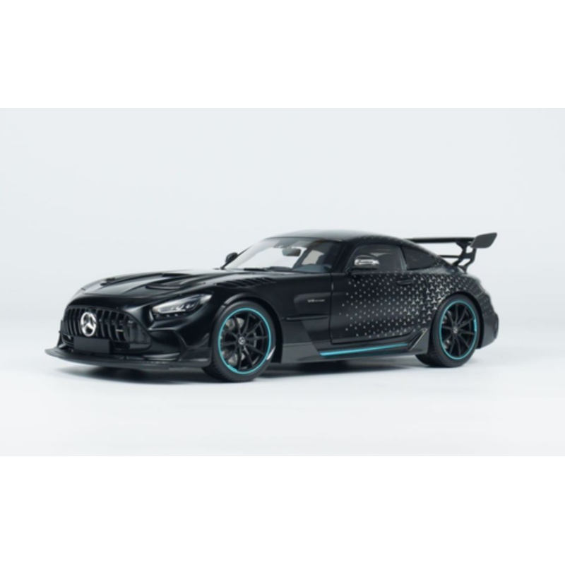 1/18 Minichamps 2021 Mercedes-Benz AMG GT Black Series (Black with Mercedes Stars) Diecast Car Model