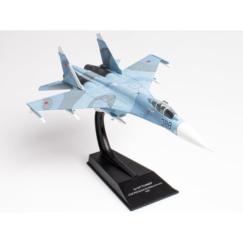 Su-27 (Su-27P) Flanker Soviet Air Defense Forces 1989 1/100 Scale Diecast Metal Model by Hachette
