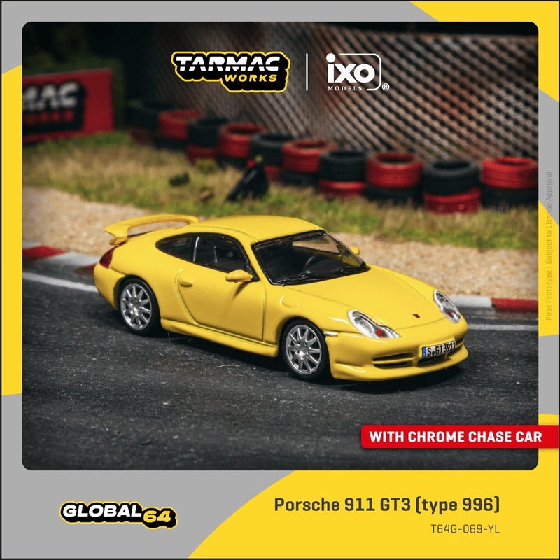 [TARMAC WORKS] 1:64 Porsche 911 GT3 (Type 996) Yellow