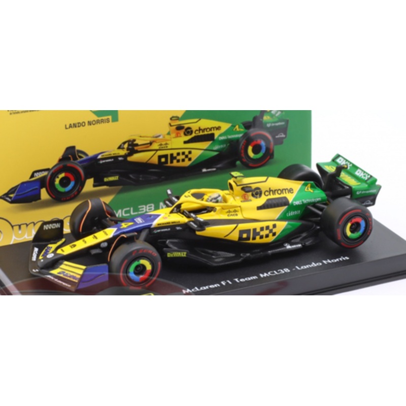 1/43 BBurageo 2024 Formula 1 Lando Norris McLaren MCL38 #4 4th Place Monaco GP Car Model Elite Edition