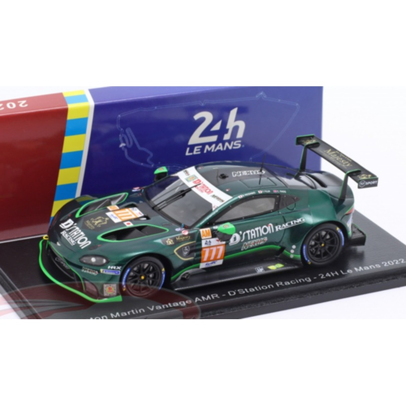 1/43 Spark 2022 Aston Martin Vantage AMR #777 24h LeMans D'Station Racing Satoshi Hoshino, Tomonobu Fuji, Charles Fagg Car Model