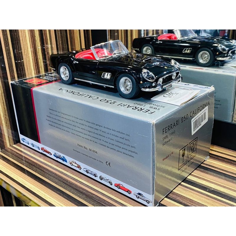 CMC Ferrari 250 California SWB, 1960 Schwarz [1/18 Black Diecast]