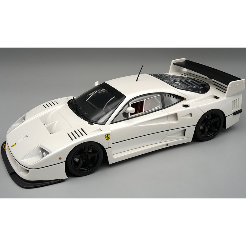 Ferrari F40 LM Pearl White Metallic with Black 5 Spoke Rims "Press Version" (1996) "Mythos Series" Limited Edition to 60 pieces Worldwide 1/18 Model Car by Tecnomodel
