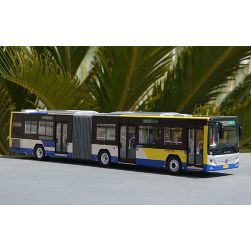 1/43 Foton BJ6160C6CCD Articulated Public Transportation Bus w/ headlights & interior lights Diecast Car Model
