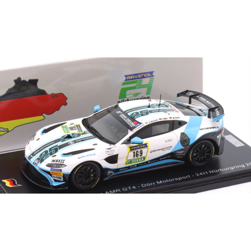 1/43 Spark Aston Martin Vantage AMR GT4 No.169 Drr Motorsport 24H Nrburgring 2024 O. Sandberg - A. Wenisch - M. Funke - P. Drr Car Model