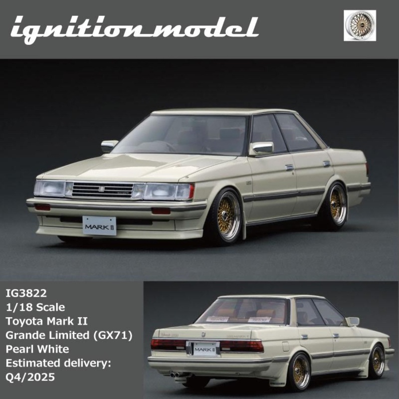 [Preorder] Ignition Model 1:18 Toyota Mark II Grande Limited (GX71)  Pearl White IG3822
