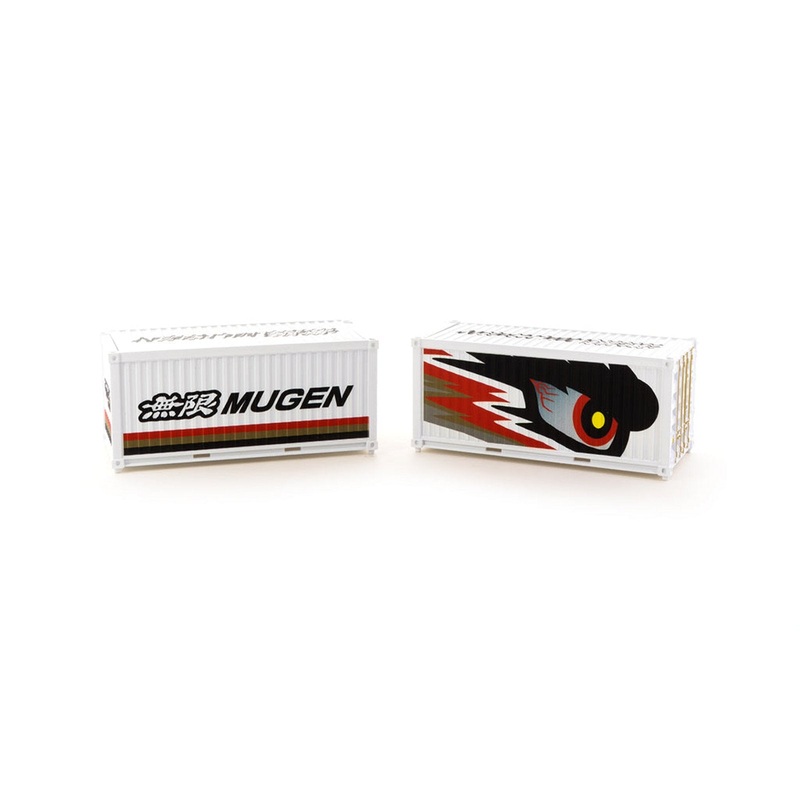Two Mugen Containers in White/Black/Red/Gold