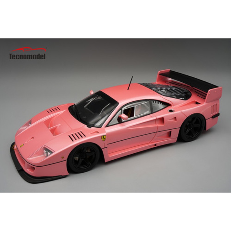 1/18 Tecnomodel Ferrari F40 LM 1996 Press Version Metallic Pink with 5 Spoke black wheels Car Model