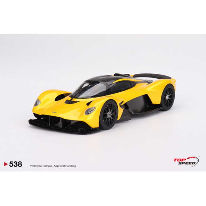 1/18 Top Speed Aston Martin Valkyrie (Sunburst  Yellow) Car Model