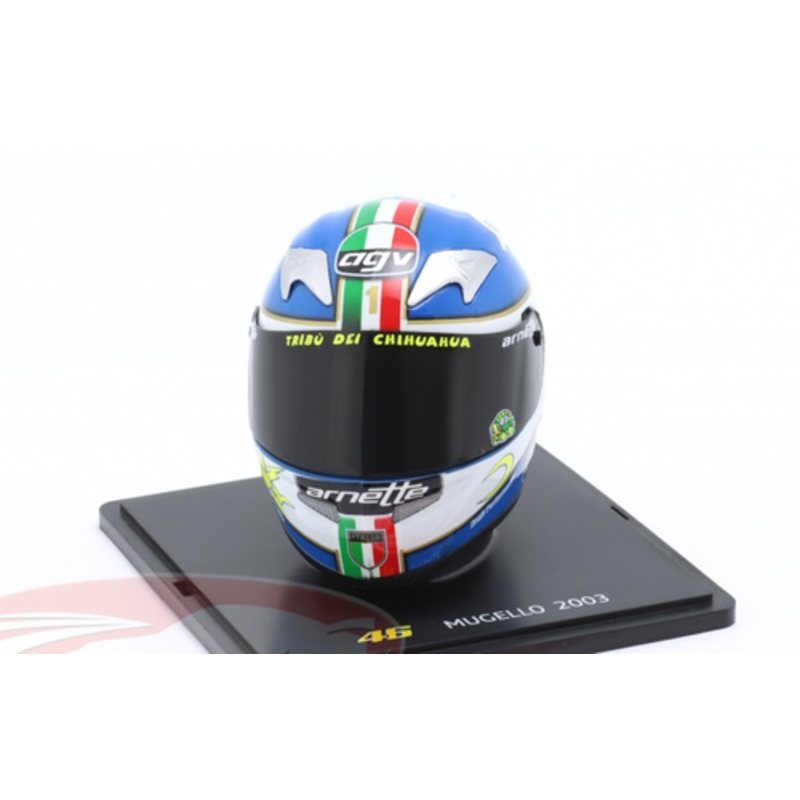 1/5 Spark 2003 Valentino Rossi #46 Winner MotoGP Mugello Honda RC211V Helmet Model