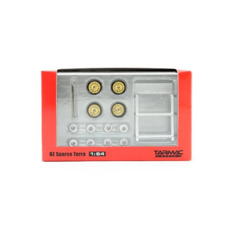 1/64 Tarmac Accessories OZ Sparco Terra Gold Wheel Set
