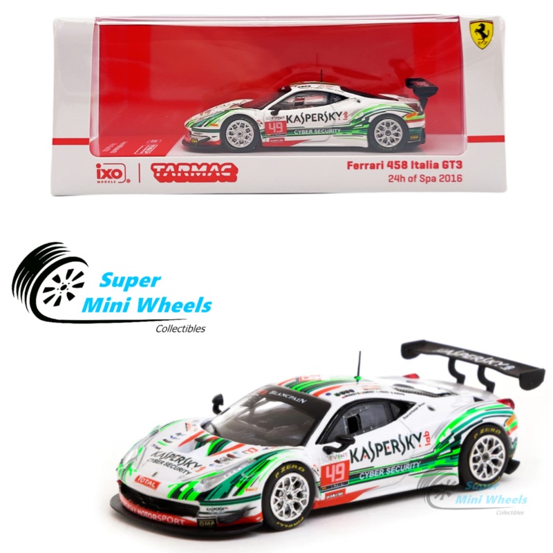 Tarmac Works x ixo 1:64 Ferrari 458 Italia GT3  24h of Spa 2016 #49