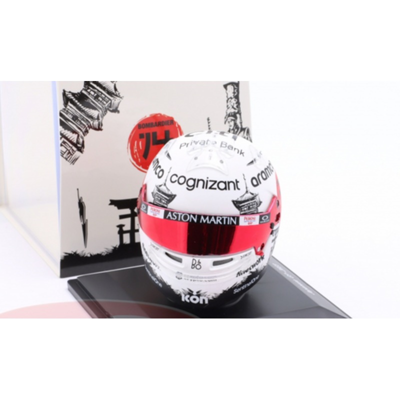 1/5 Spark 2023 Formula 1 Aston Martin Aramco Cognizant F1 Team Fernando Alonso Japanese GP Helmet Model