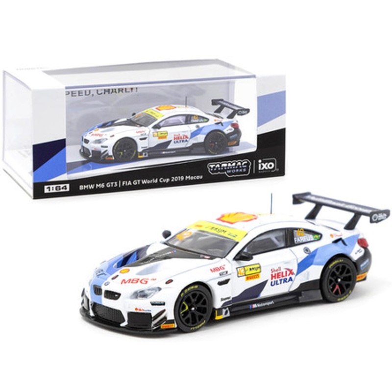 BMW M6 GT3 #42 Augusto Farfus "Shell Helix Ultra" FIA GT World Cup Macau (2019) 1/64 Diecast Model Car by Tarmac Works