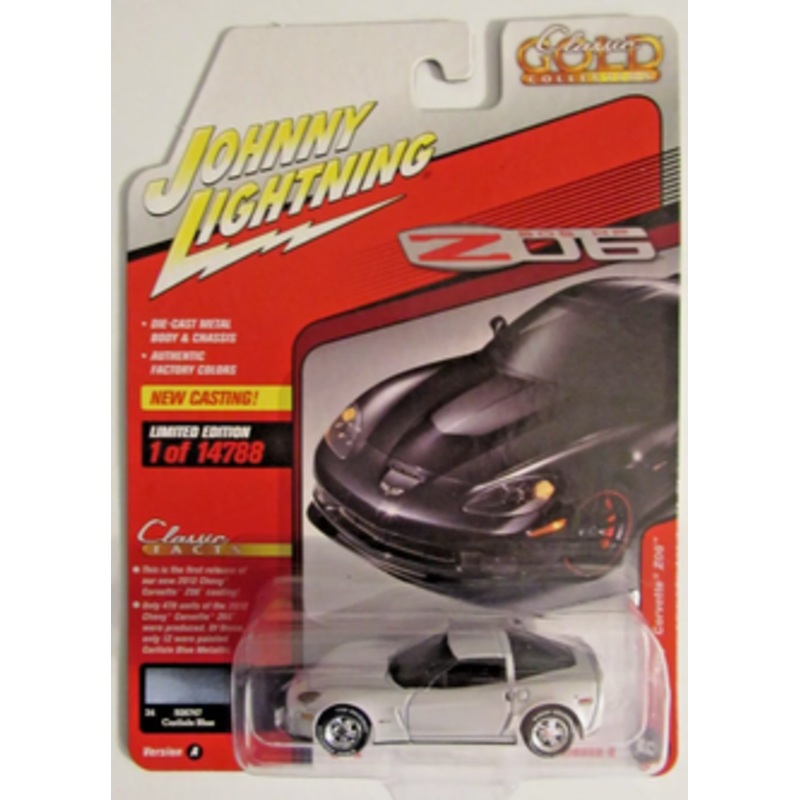 CHASE CAR 1/64 Johnny Lightning 2012 Chevrolet Corvette C6 Z06 (White) Diecast Car Model