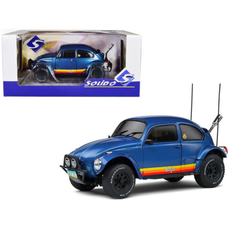 1/18 Solido 1975 Volkswagen VW Beetle Baja (Blue Metallic) Diecast Car Model