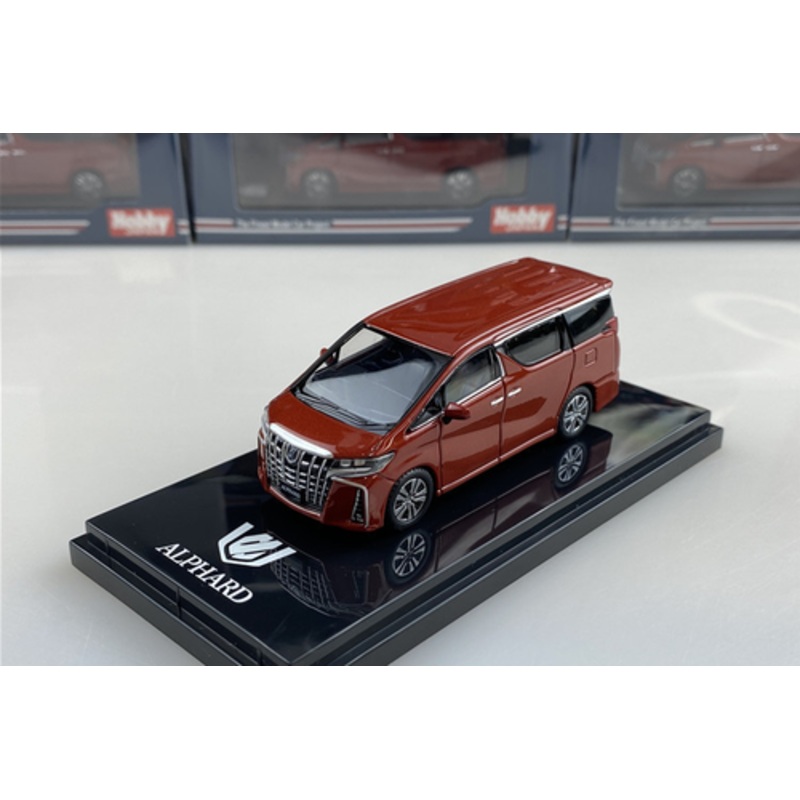 1/64 Hobby Japan Toyota Alphard (H30@) Aero Type Dark Red Metallic Diecast Car Model