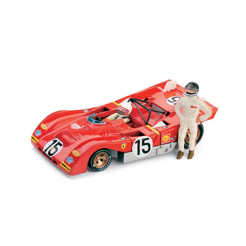 FERRARI 312 PB N.15 ACCIDENT MONZA 1971 ICKX-REGAZZONI +2 PILOTI 1:43