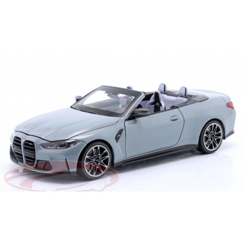 1/18 Minichamps 2021 BMW M4 Cabriolet (G83) (Grey Metallic) Diecast Car Model