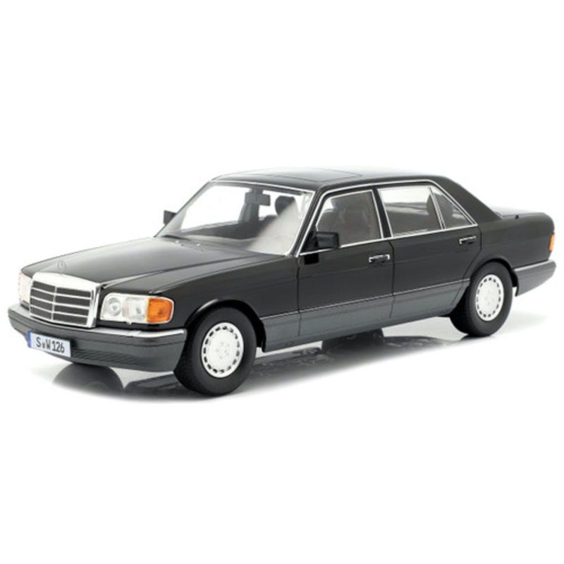 1/18 iScale 1985 Mercedes-Benz 560 SEL S-Class (W126) (Black & Grey) Diecast Car Model
