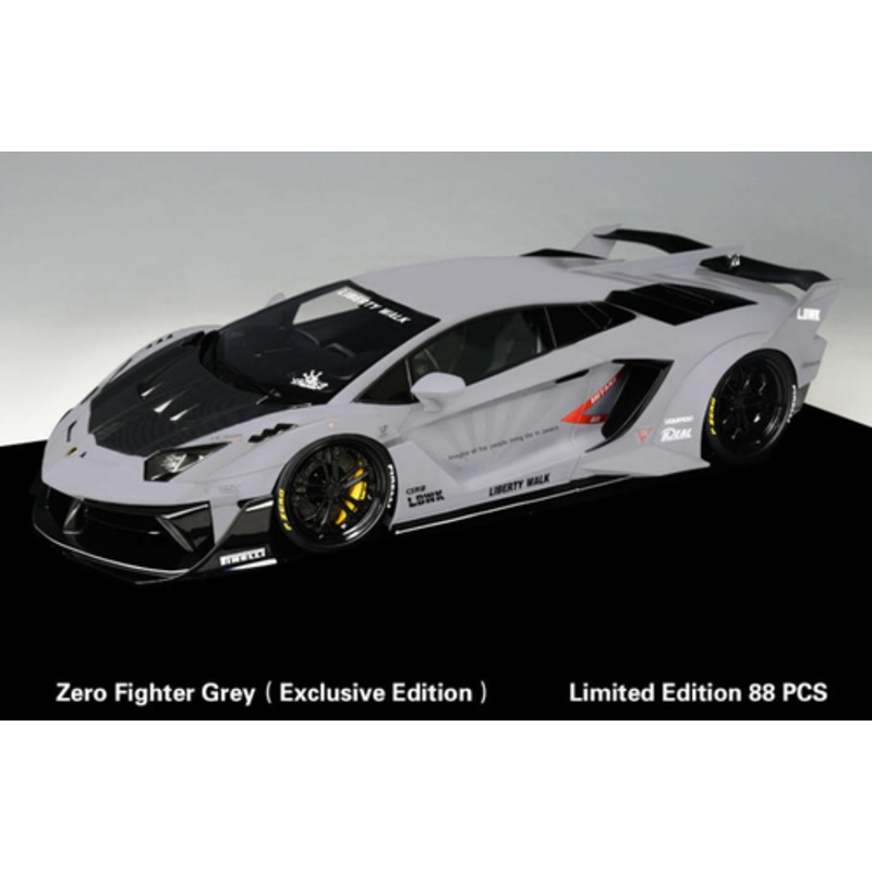 1/18 Ivy Lamborghini Aventador GT EVO LB Silhouette Works (Zero Fighter Grey) Resin Car Model Limited 88 Pieces