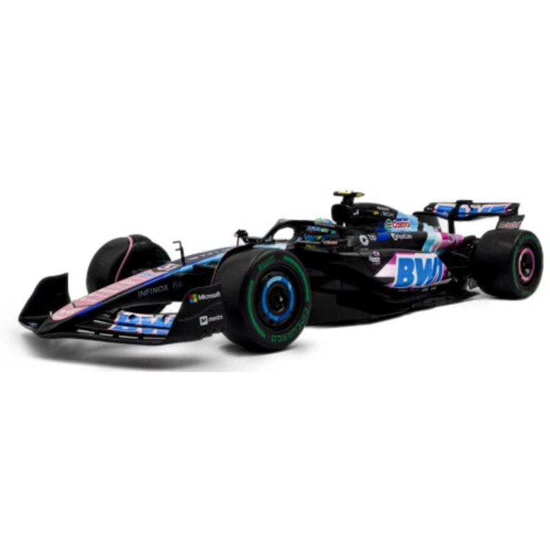 1/18 Solido 2024 Formula 1 Alpine F1 Team A524 Esteban Ocon Brazilian GP 2nd Place Diecast Car Model