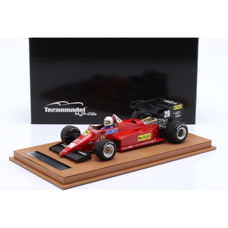 1/18 Tecnomodel 1984 Formula 1 Rene Arnoux Ferrari 126C4 #28 5th Europe GP Car Model