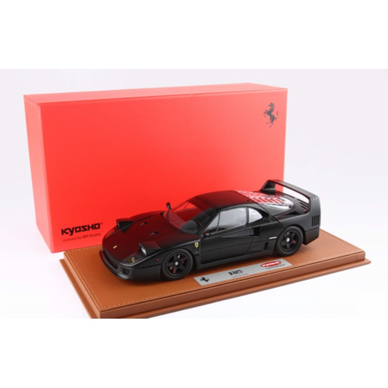 1/18 BBR & Kyosho Ferrari F40 (Matte Black with Black Wheels) Diecast Car Model Limited 102 Pieces