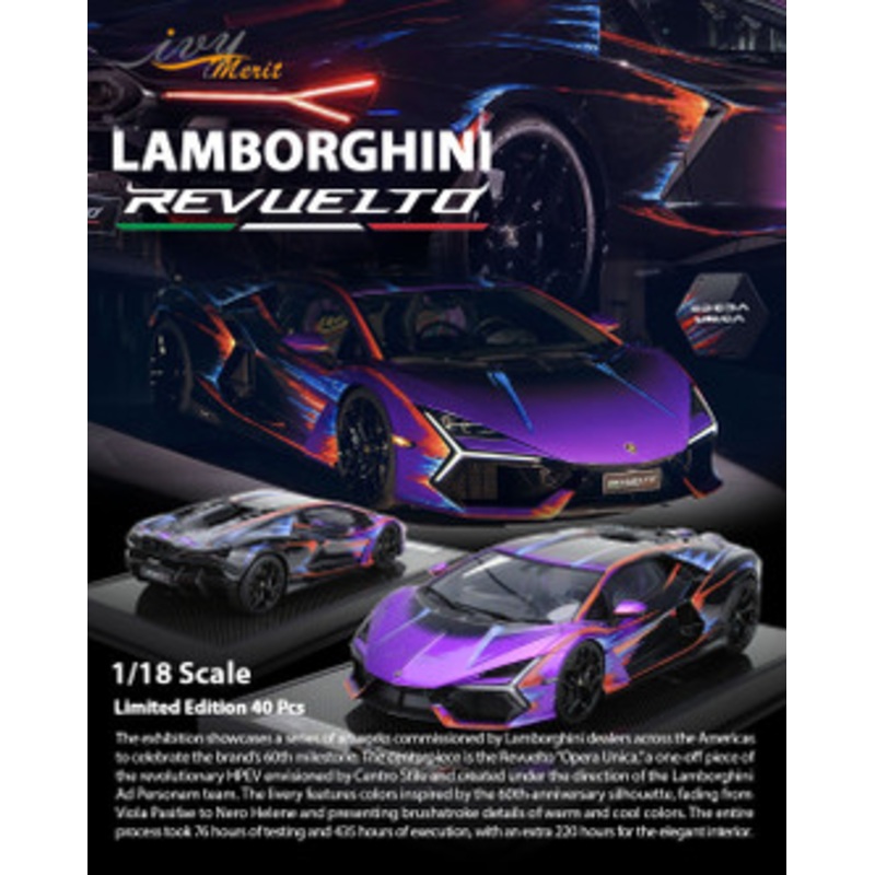 1/18 Ivy Lamborghini Revuelto (Purple) Car Model Limited 50 Pieces
