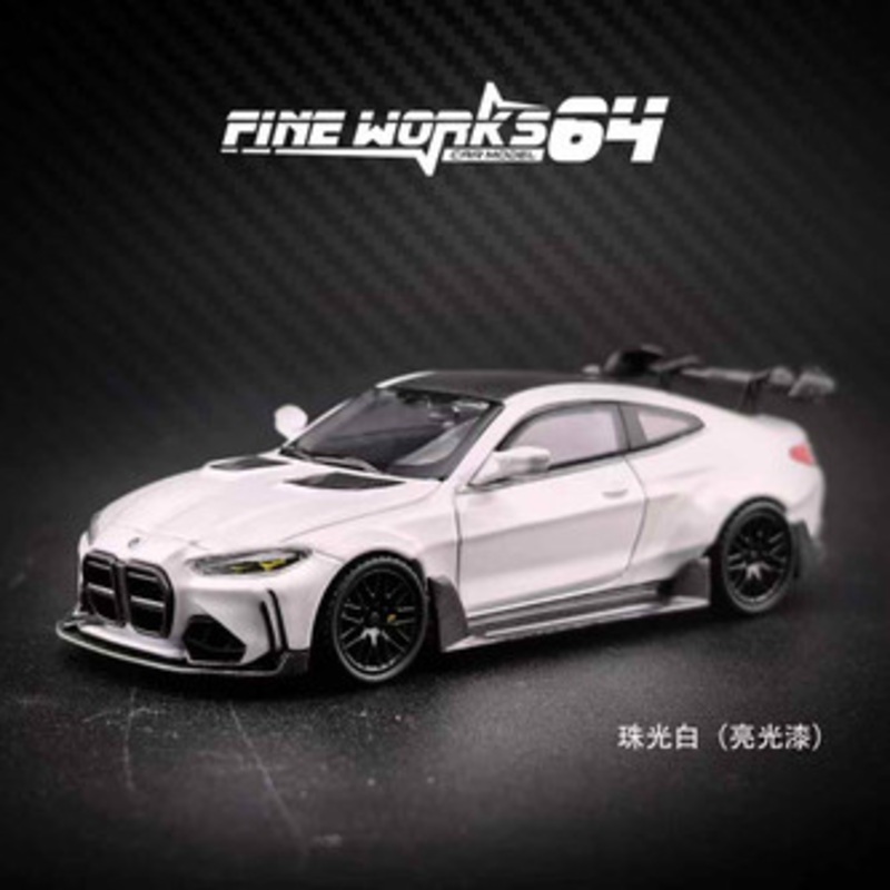 1/64 Fine Works64 BMW M4 G82 ADRO Body Kit (White) Diecast Car Model