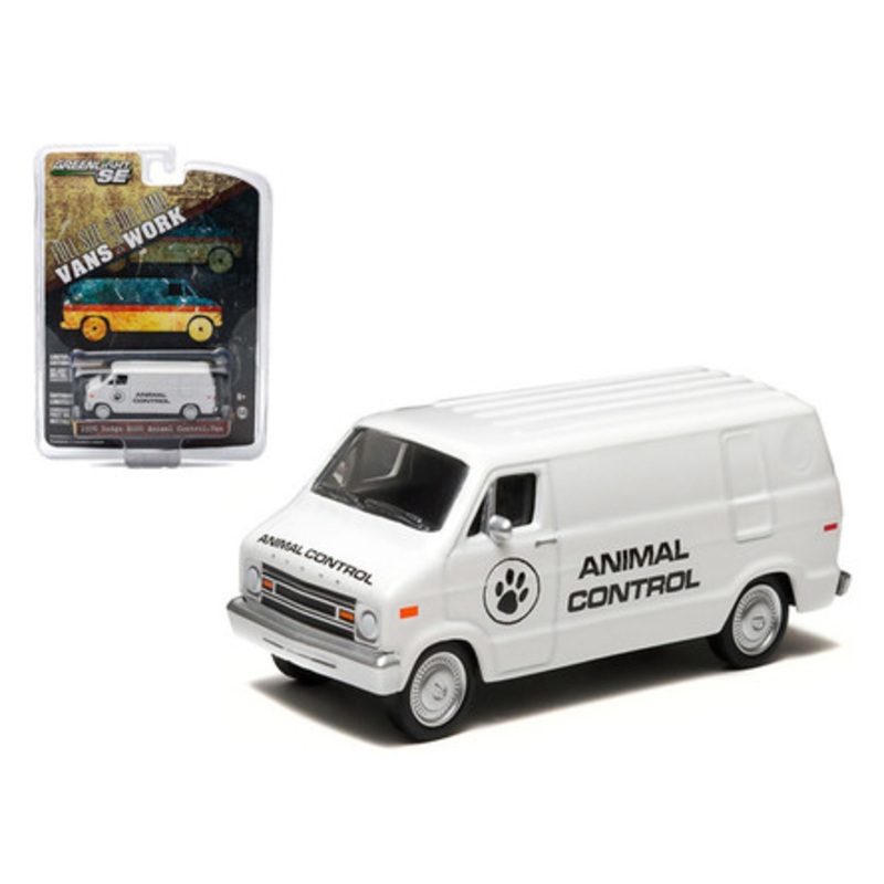 1976 Dodge B-100 Van Animal Control Hobby Exclusive 1/64 Diecast Car Model by Greenlight