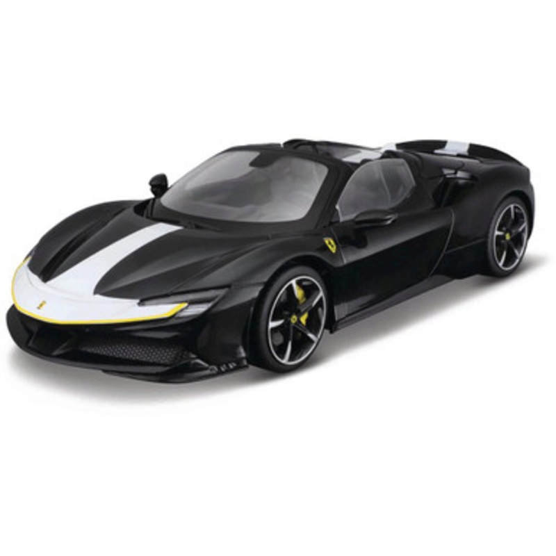 Ferrari SF90 Spider Assetto Fiorano - Signature Series - Black (Nero Daytona) 1:18 Scale Diecast Model Car by Bburago