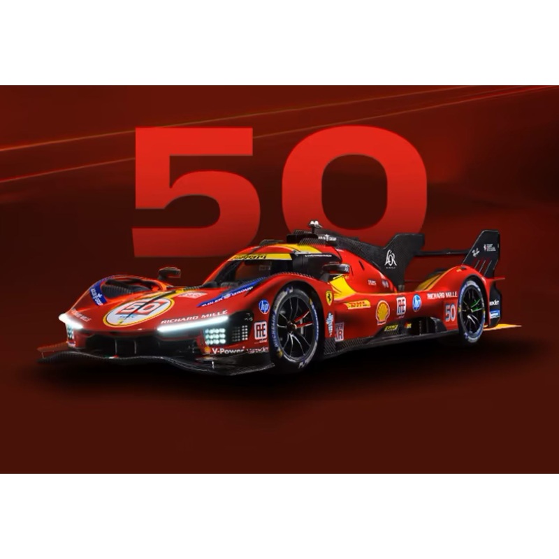 [Preorder] BBR 1:12 Ferrari 499P car n. 50 - 24h Le Mans 2025 drivers Fuoco Nielsen Molina BBR1228A