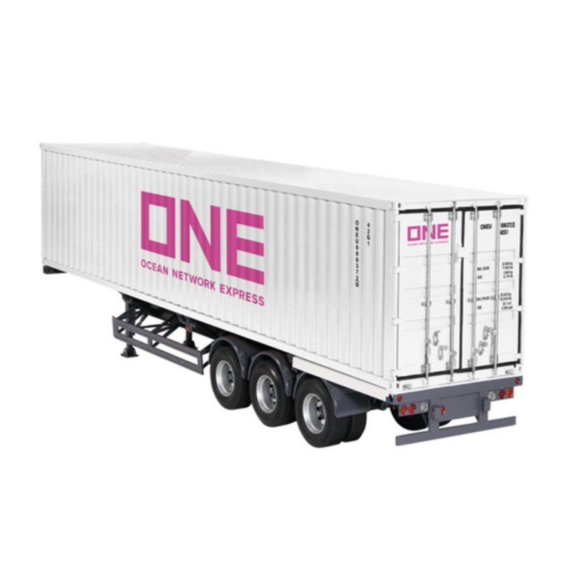 1/18 NZG Trailer international & 40 Ft Container "ONE" White Diecast Model