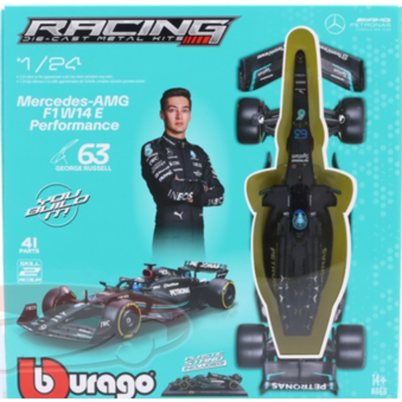 1/24 BBurago 2023 Formula 1 George Russell Mercedes-AMG F1 W14 #63 Model Kit