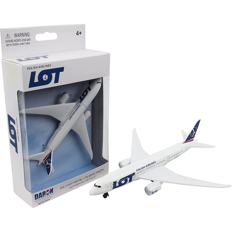 5.75 Inch Boeing 787 LOT Polish Airlines 1/388 Scale Diecast Airplane Model by Daron (Single Plane)