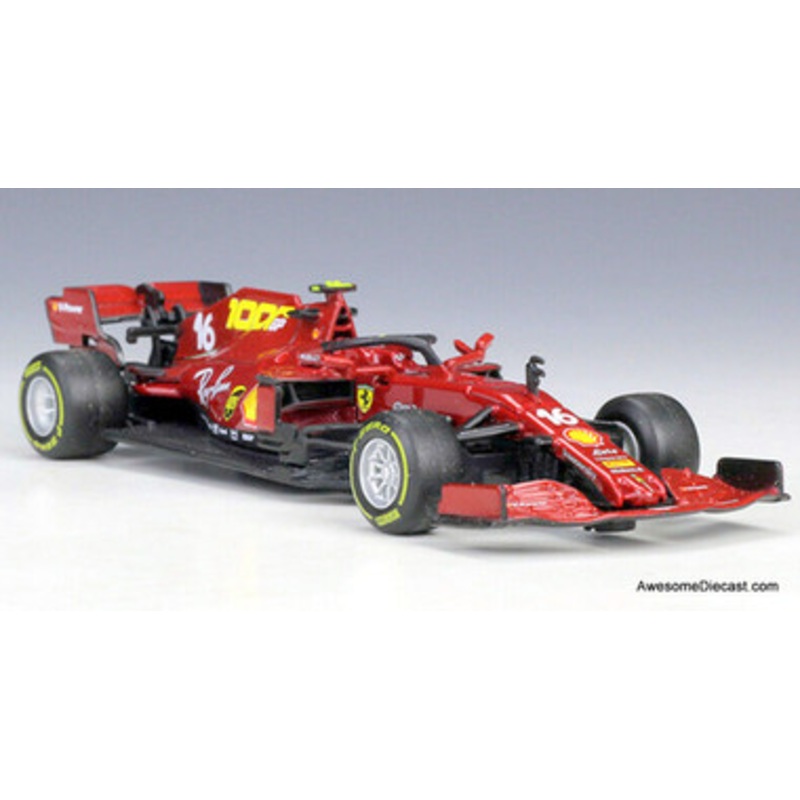 Burago 1:43 2020 Ferrari Formula 1 #16 Tuscan Grand Prix : Ferrari's 1000th Race, Charles Leclerc