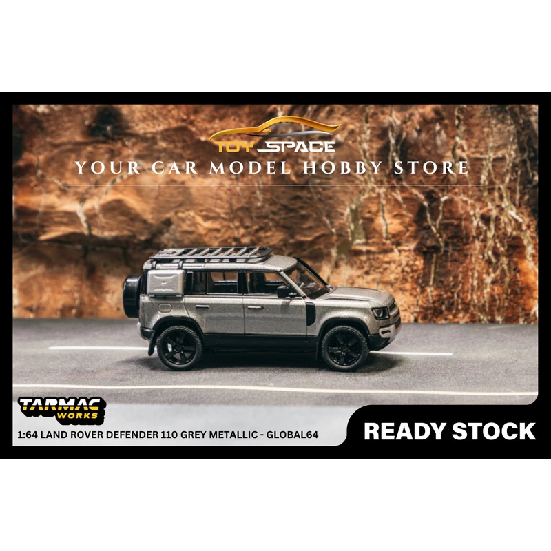 [TARMAC WORKS] 1:64 Land Rover Defender 110 Grey Metallic - GLOBAL64