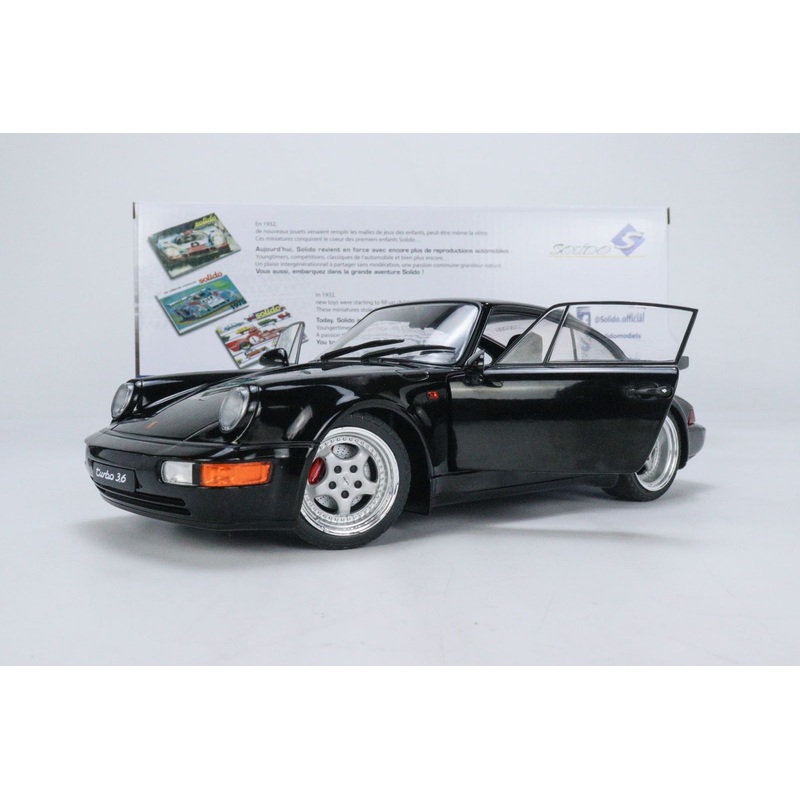 [Preorder] SOLIDO 1:18 Porsche 911 (964) Turbo 3.6 Black 1993