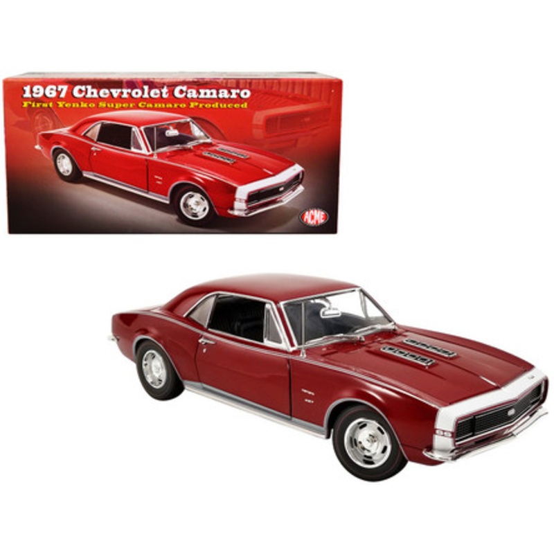 1/18 ACME 1967 Chevrolet Camaro First Yenko Super Camaro Produced (Red) Diecast Car Model