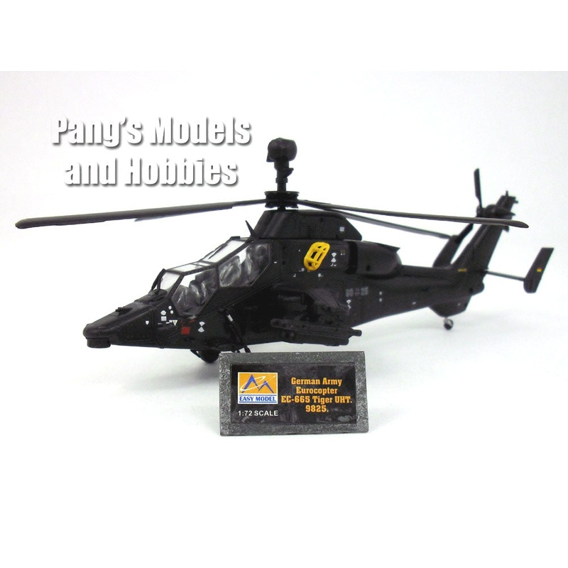 Eurocopter Tiger UHT Attack Support Helicopter 1/72 Scale Assembled and Painted Plastic Model by Easy Model