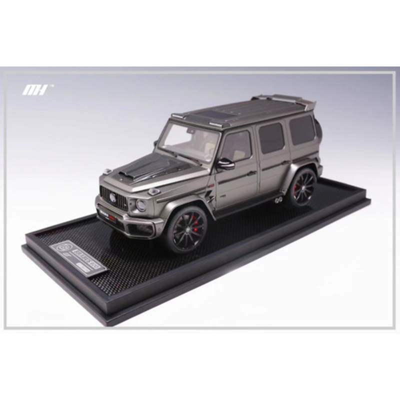 1/18 Motorhelix Mercedes-Benz Mercedes G-Class G63 AMG Brabus 800 (Matte Grey Metallic) Resin Car Model Limited 199 Pieces